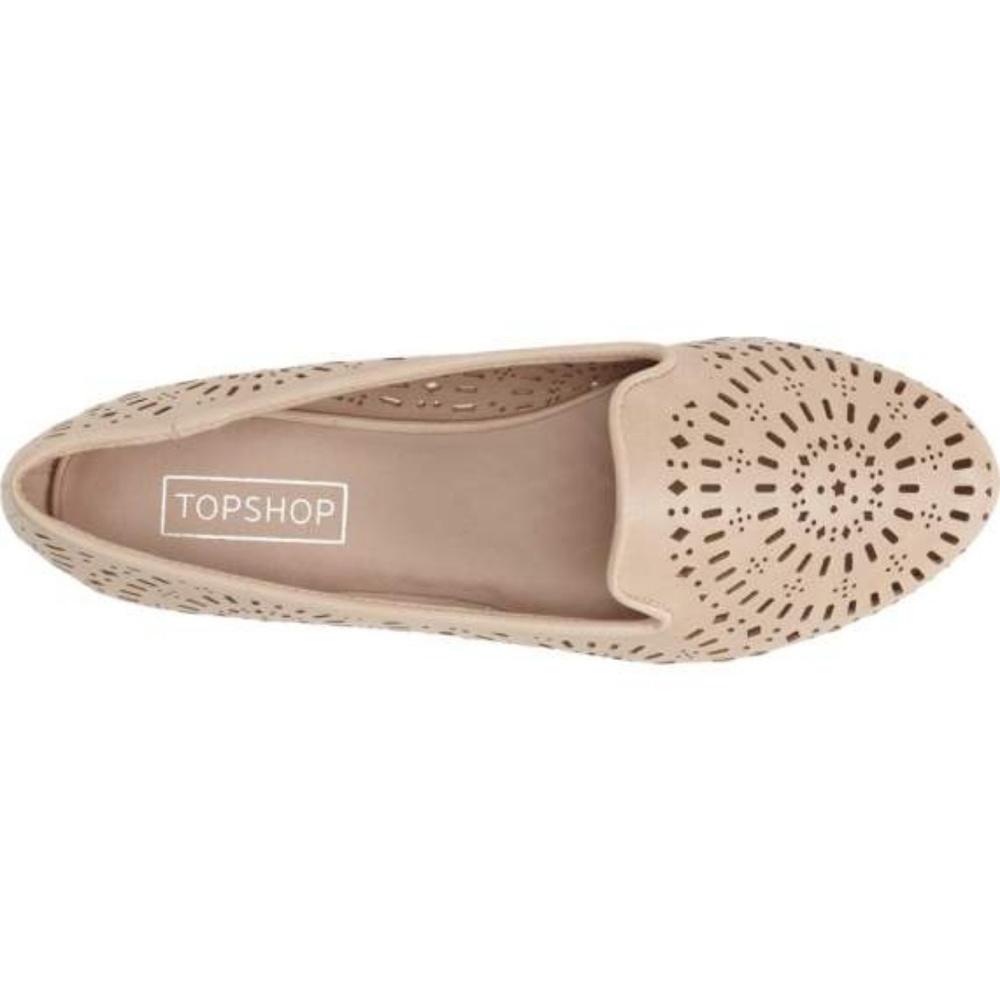 | t o p s h o p | misty perforated loafer flat